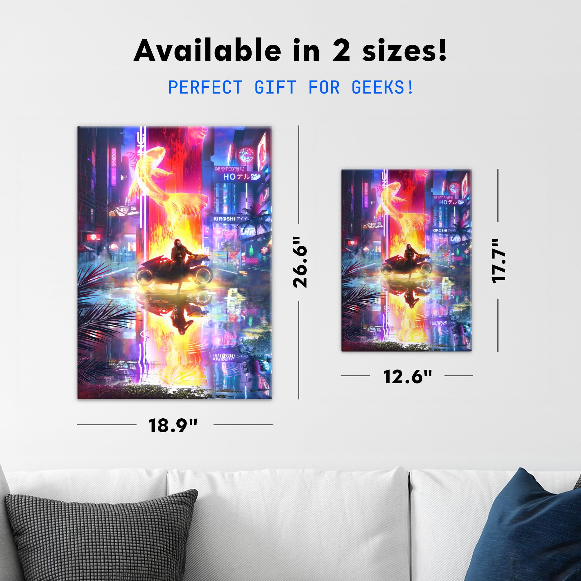 Displate - Poster in metallo - Wall Art - Cyberpunk 2077 - Phantom Liberty by Valeriia Reflection - Dimensione L - 67,5 x 48 cm Matt