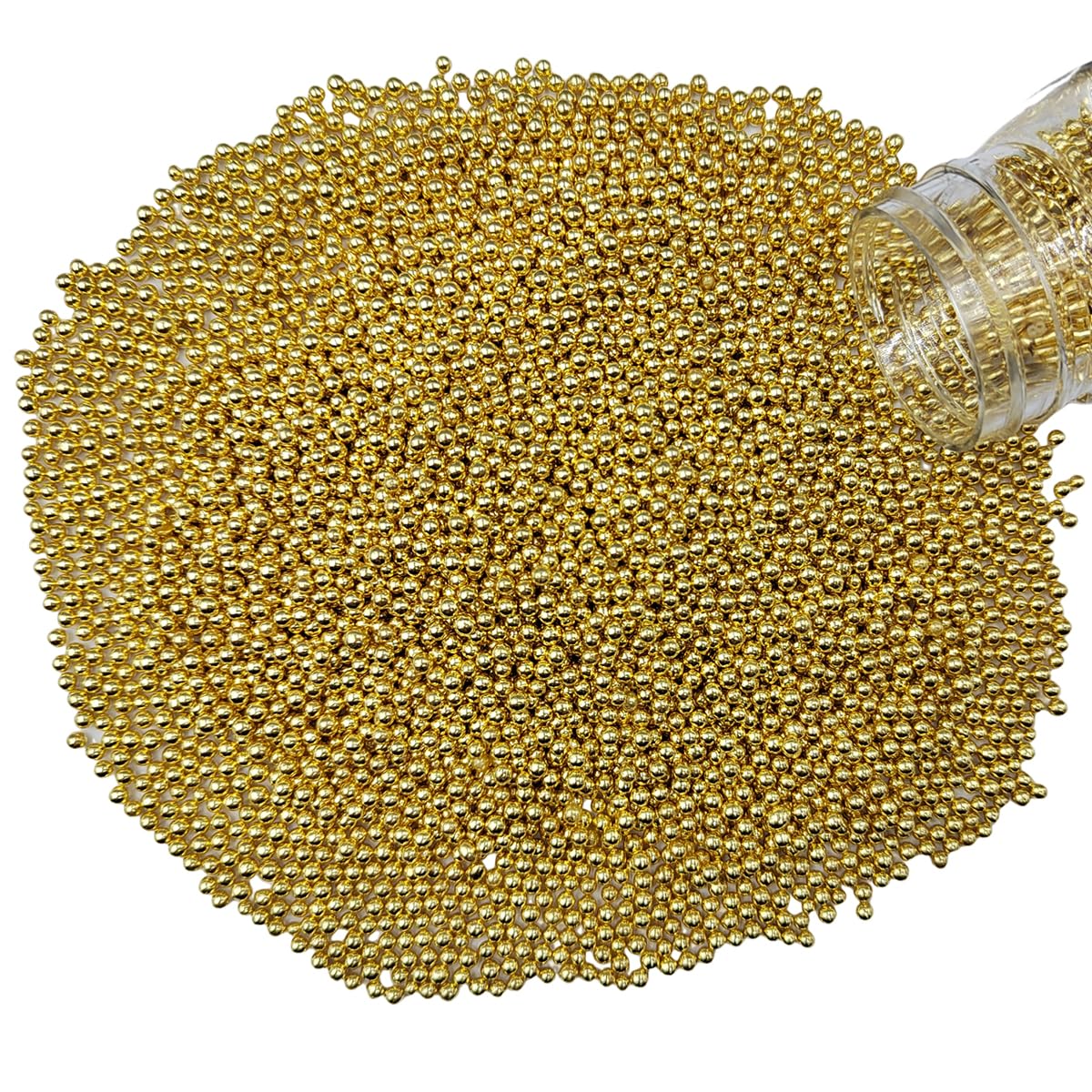 Homankit Gold Nonpareils Sprinkles Cookie Decorations Mini Pearls for Decorating Cake, Baking, Cupcake Toppers, Ice Cream, Donuts 3.88 Ounce