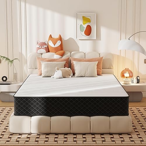 12 Inch Queen Size Firm Hybrid Mattress in a Box, Memory Foam & Pocket Spring Mattress for Pressure Relief, Strong Support & Motion Isolation, Queen Bed Mattress