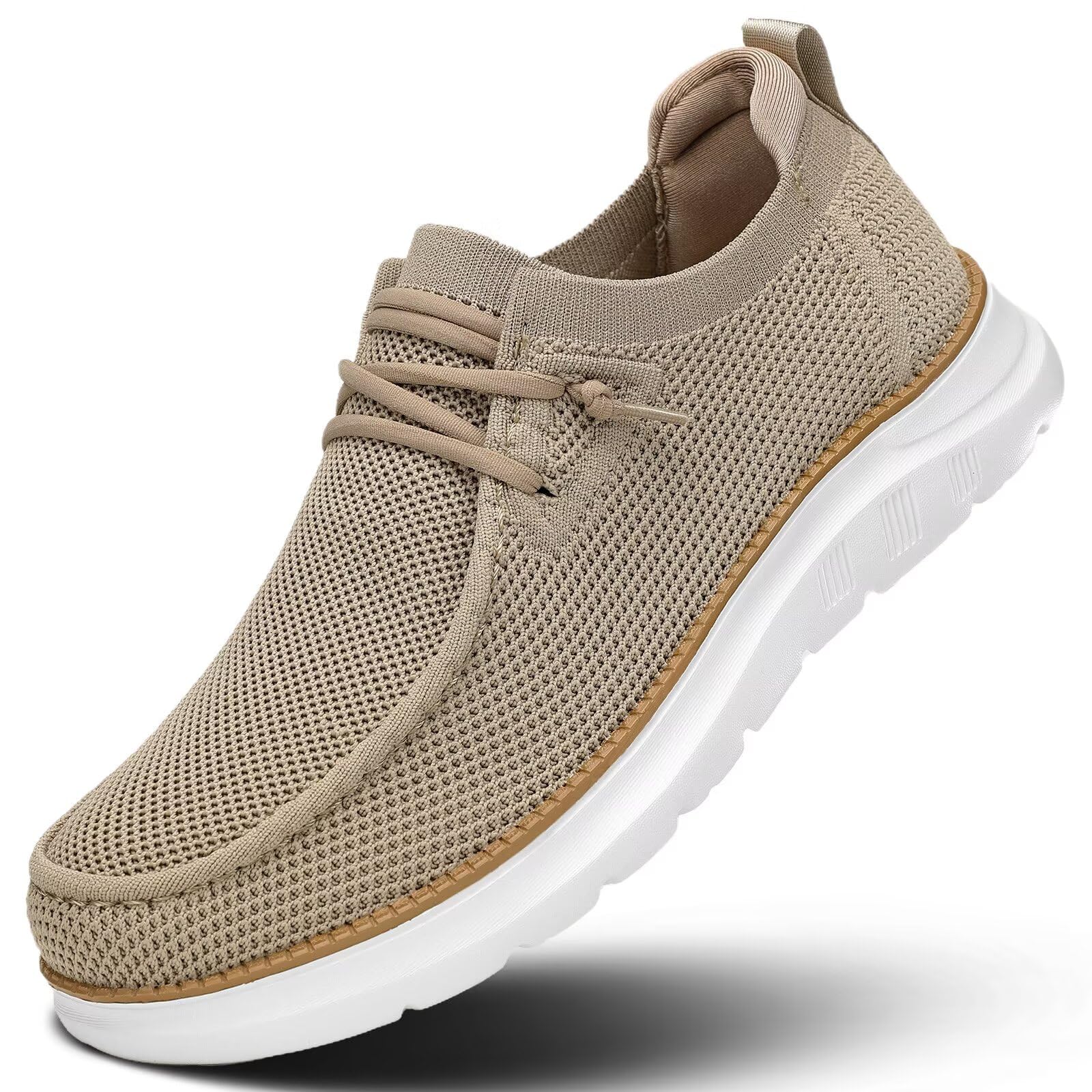 Mens Boat Loafers Slip-on Casual Mesh Walking Shoes Business Oxfords Sneakers Work Lightweight Comfortable Soft Sole