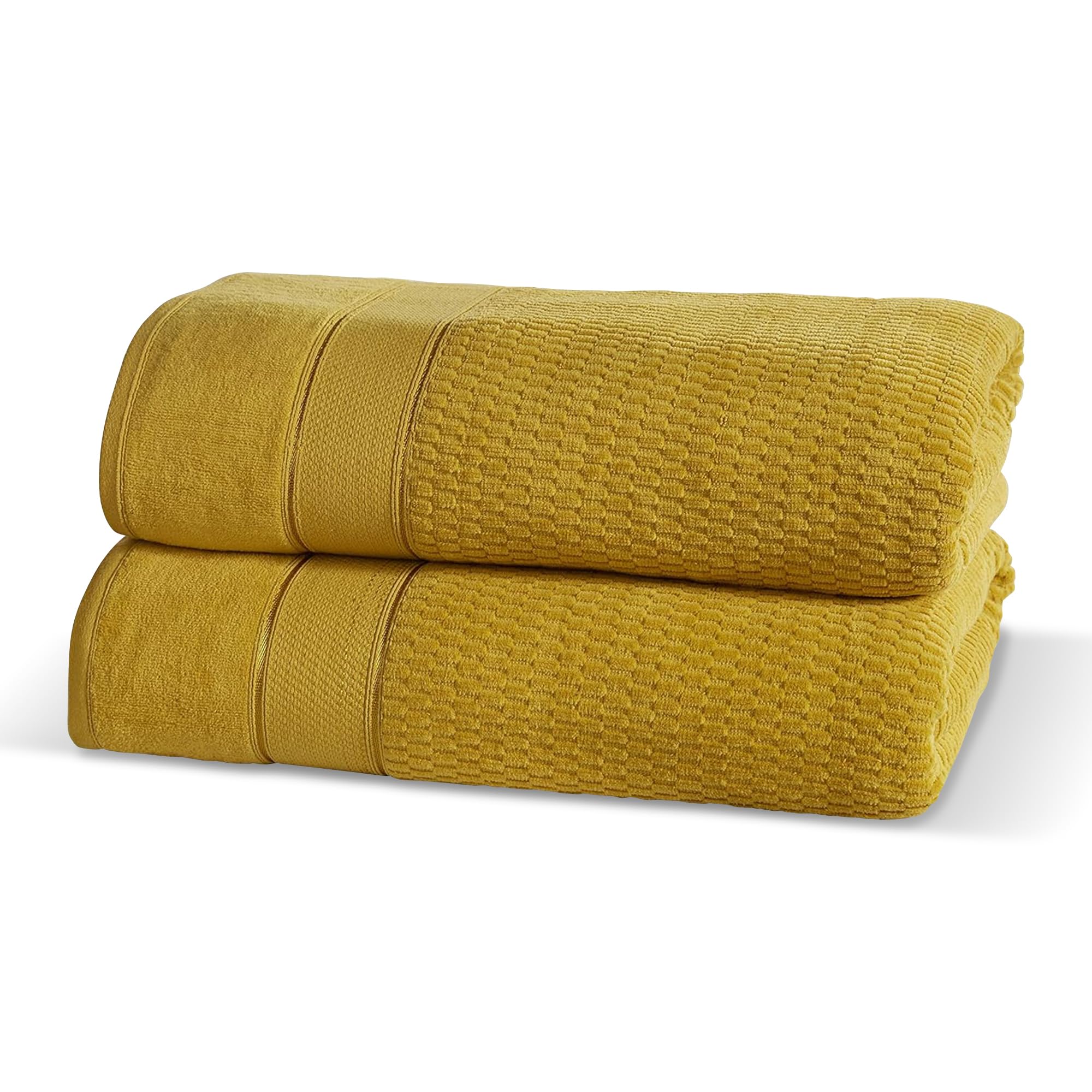 Rapport Home Royal Velvet 2 Piece Bale Set Pure Cotton Ochre from B&Q