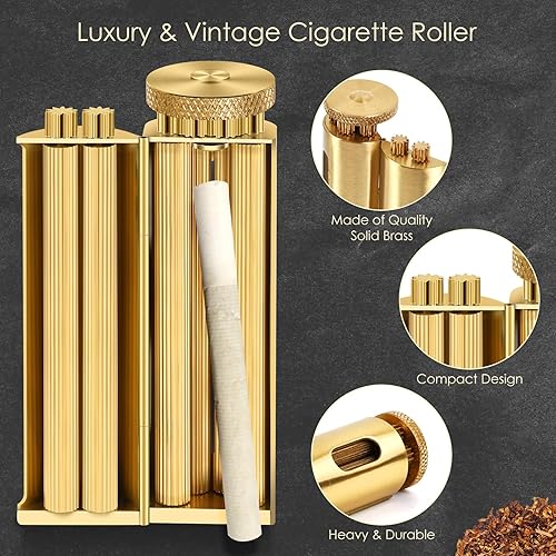 Miniatura 2 de Máquina de rodillos de cigarrillos vintage para marido, padre e hijo, máquina de rodillos para juntas de papel de 2.756 in, máquinas de cigarrillos,