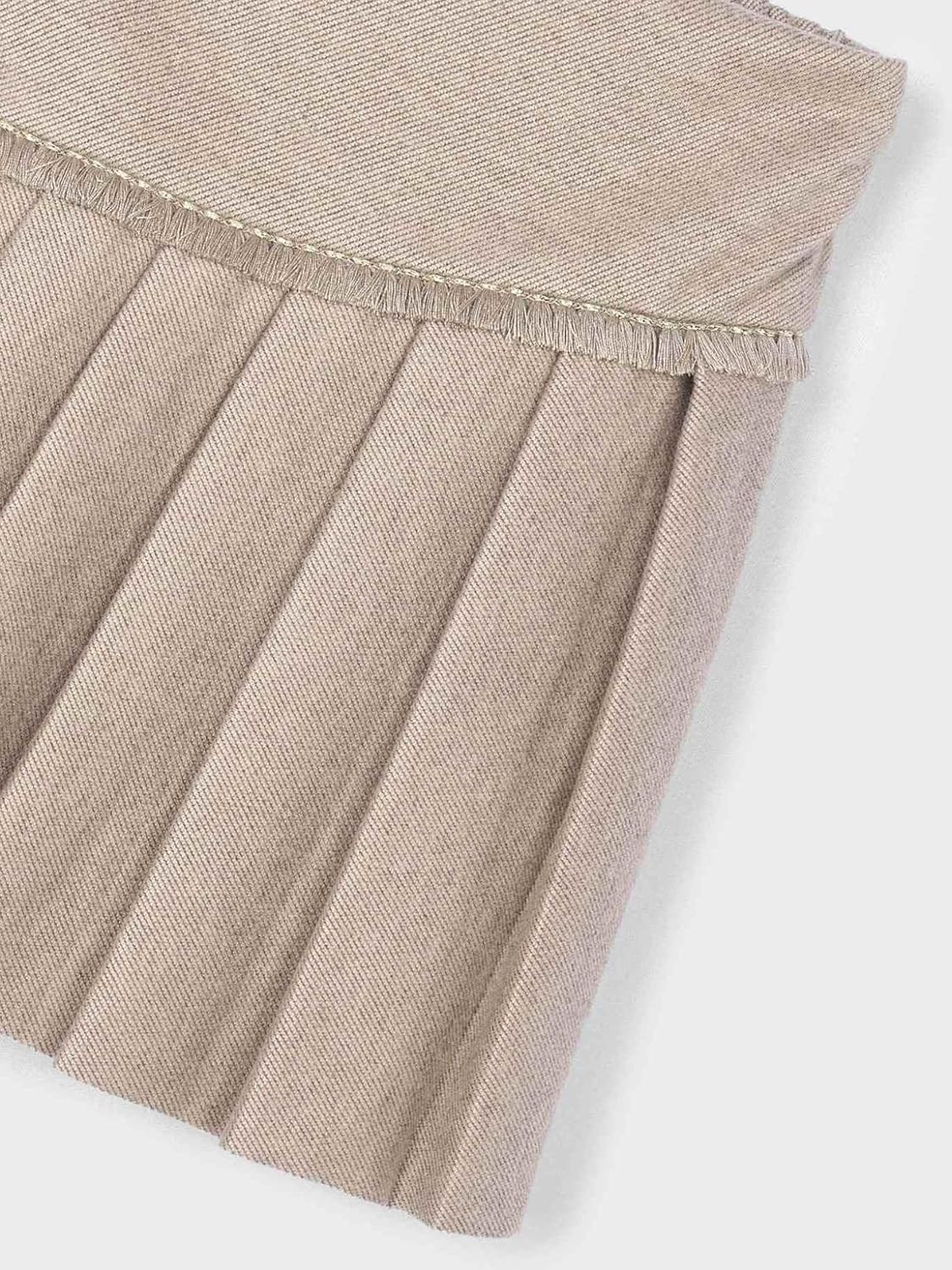 Mayoral Pleated Knit Skort for Girls Col. Mole
