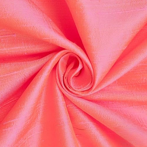 Fabric Mart Direct Tela Dupioni de seda rosa, oro de The Yard, 41 pulgadas o 40.9 in de ancho, 2 yardas continuas de tela de seda dorada, Dupioni de Fabric Mart Direct Tela Dupioni de seda rosa, oro de The Yard, 41 pulgadas o 40.9 in de ancho, 2 yardas continuas de tela de seda dorada, Dupioni de