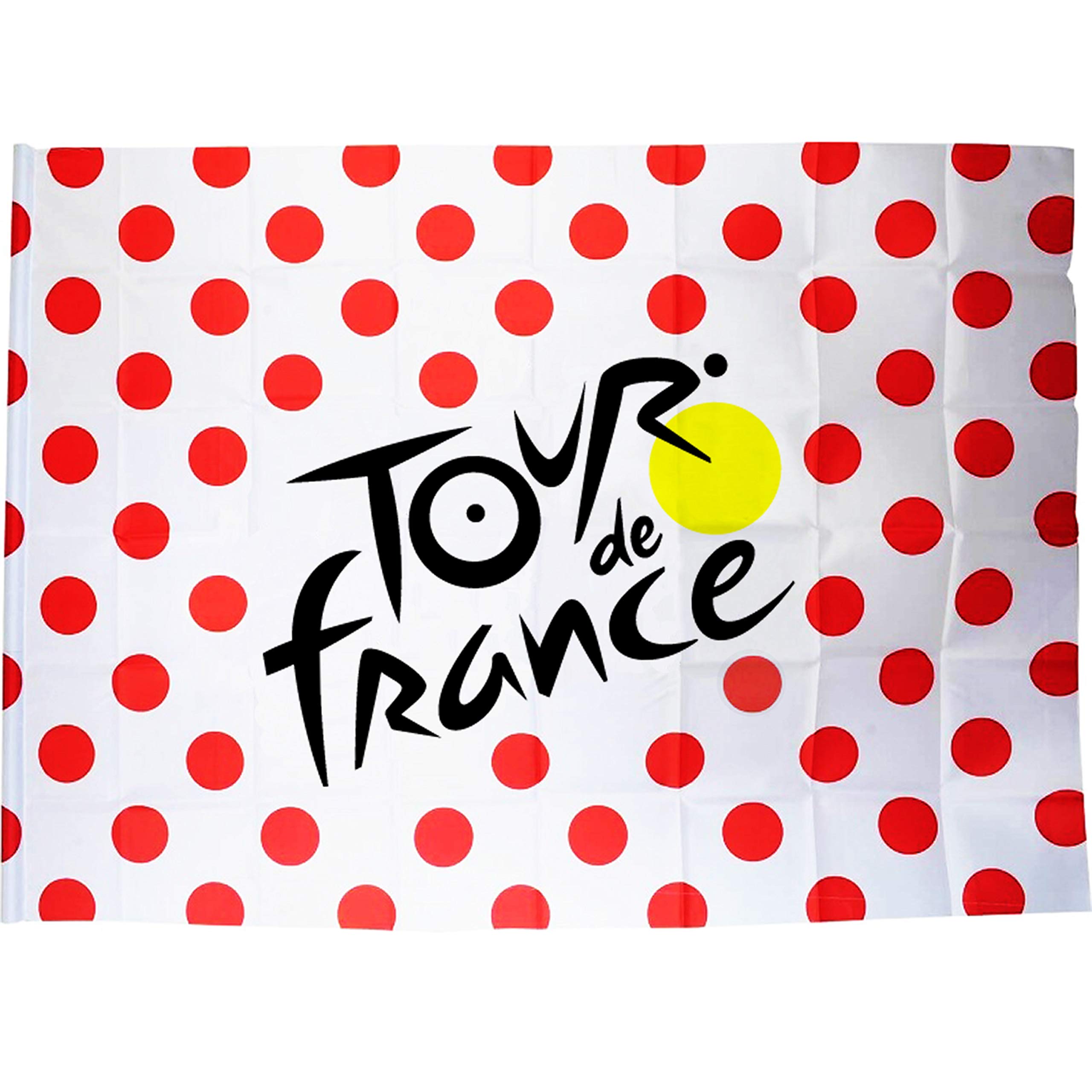 Drapeau - Grimpeur Maillot à pois - Tour de France de cyclisme - Collection officielle - 140 x 90 cm