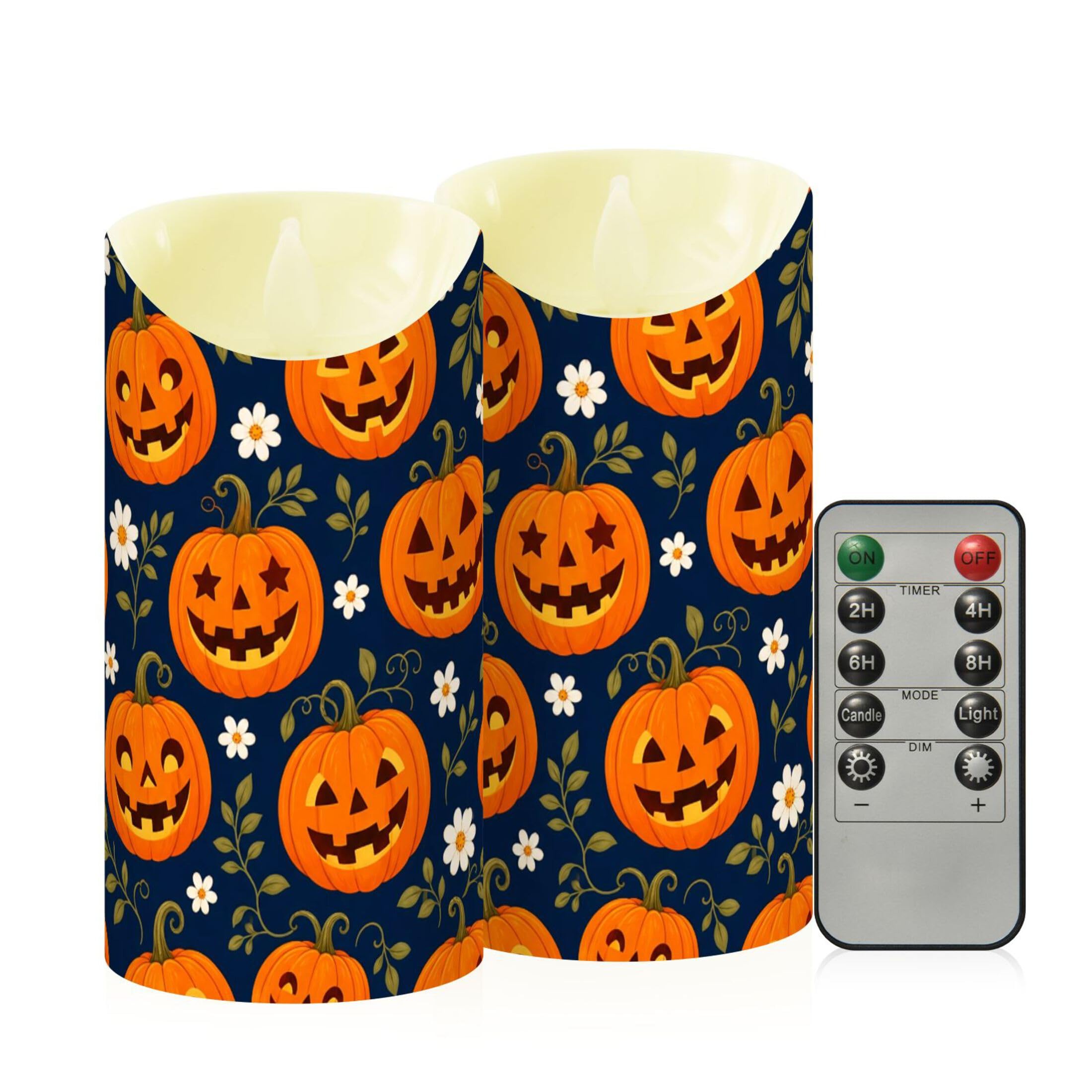 Kutsu Flameless Candles Set of 2, Battery Operated LED Flickering Candles