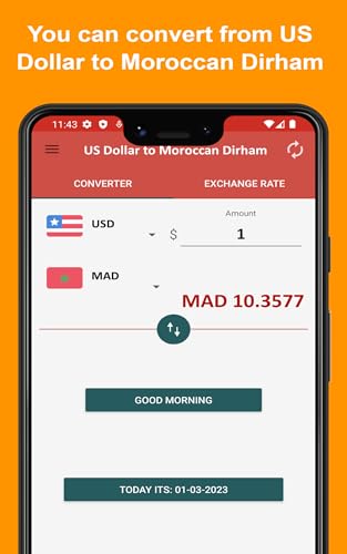 US Dollar to Moroccan Dirham To see the Exchange rate on your Phone and Tablet