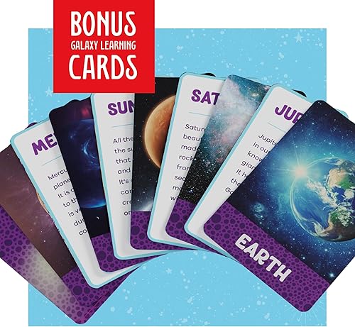 Miniatura 5 de Rompecabezas de galaxia de 100 piezas que brilla en la oscuridad para niños, rompecabezas espaciales, juguetes para niños y niñas de 6 a 8 años,