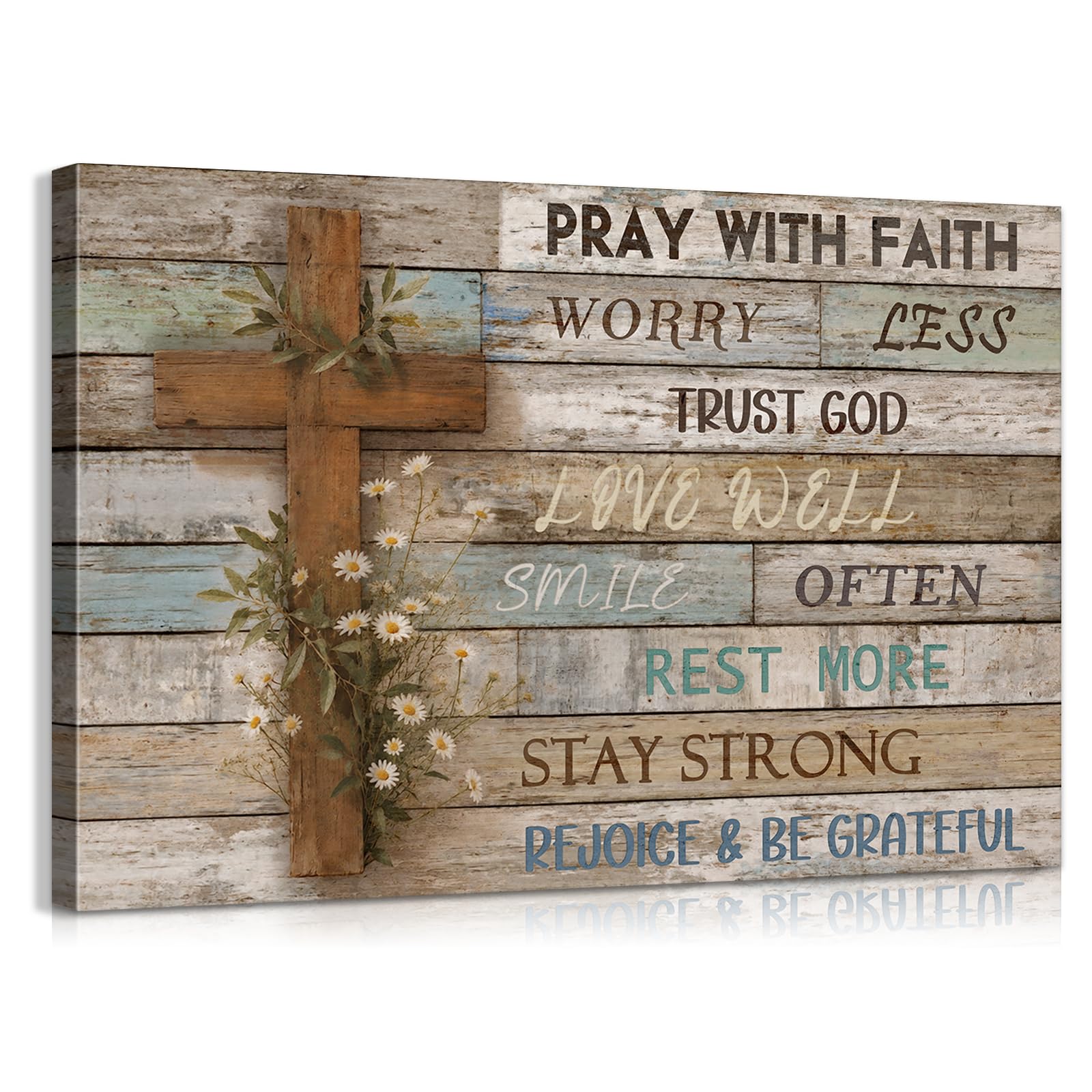 Inspirational Cross Christian Wall Art Jesus Wall Decor Religious Art