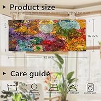 Vista 253 de Cenefas de cocina modernas con patrón de cobre marrón dorado para ventanas, cenefas opacas abstractas de marcas de arañazos y cortinas opacas