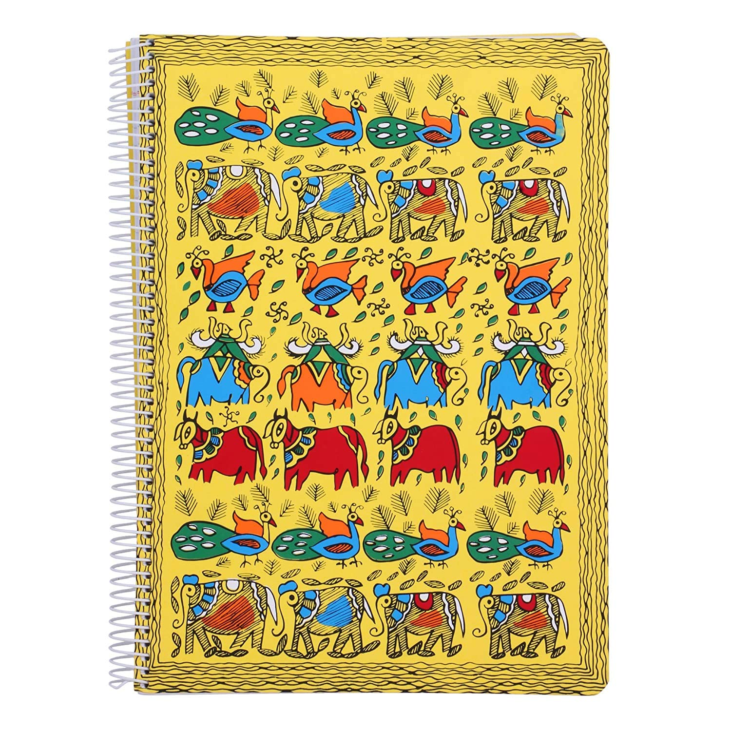 LRS Madhubani Theme Cover Spiral Notebook A4 Size (29.7 x 21 cm
