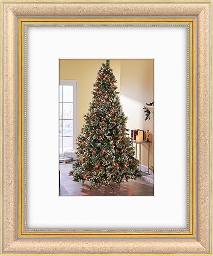 Vista 29 de Golden State Art, Marco de fotos ornamentado de 8 x 10 pulgadas para fotos de 5 x 7 pulgadas con paspartú o impresiones de 8 x 10 pulgadas sin Oro