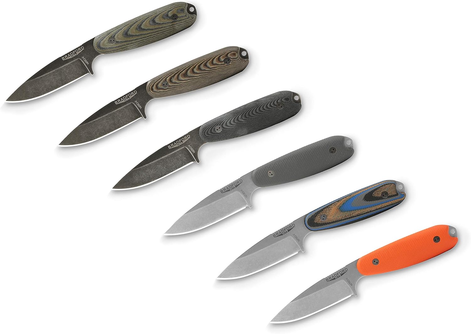 Drop + Bradford Guardian 3.5 Fixed Blade Knife with Leather Sheath