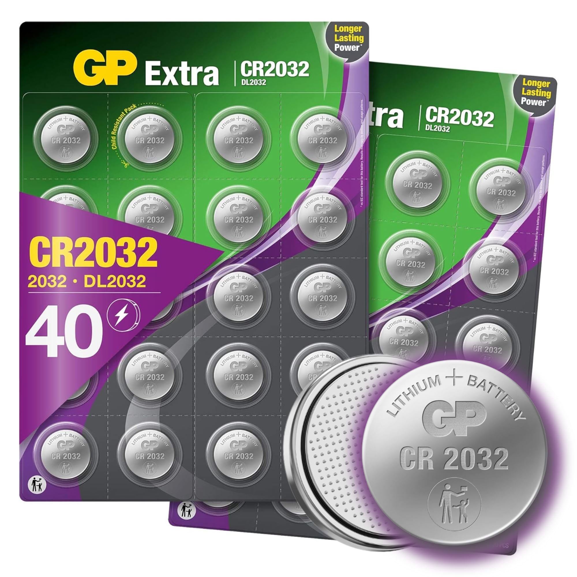 GP Extra Lithium Knopfzellen CR2032