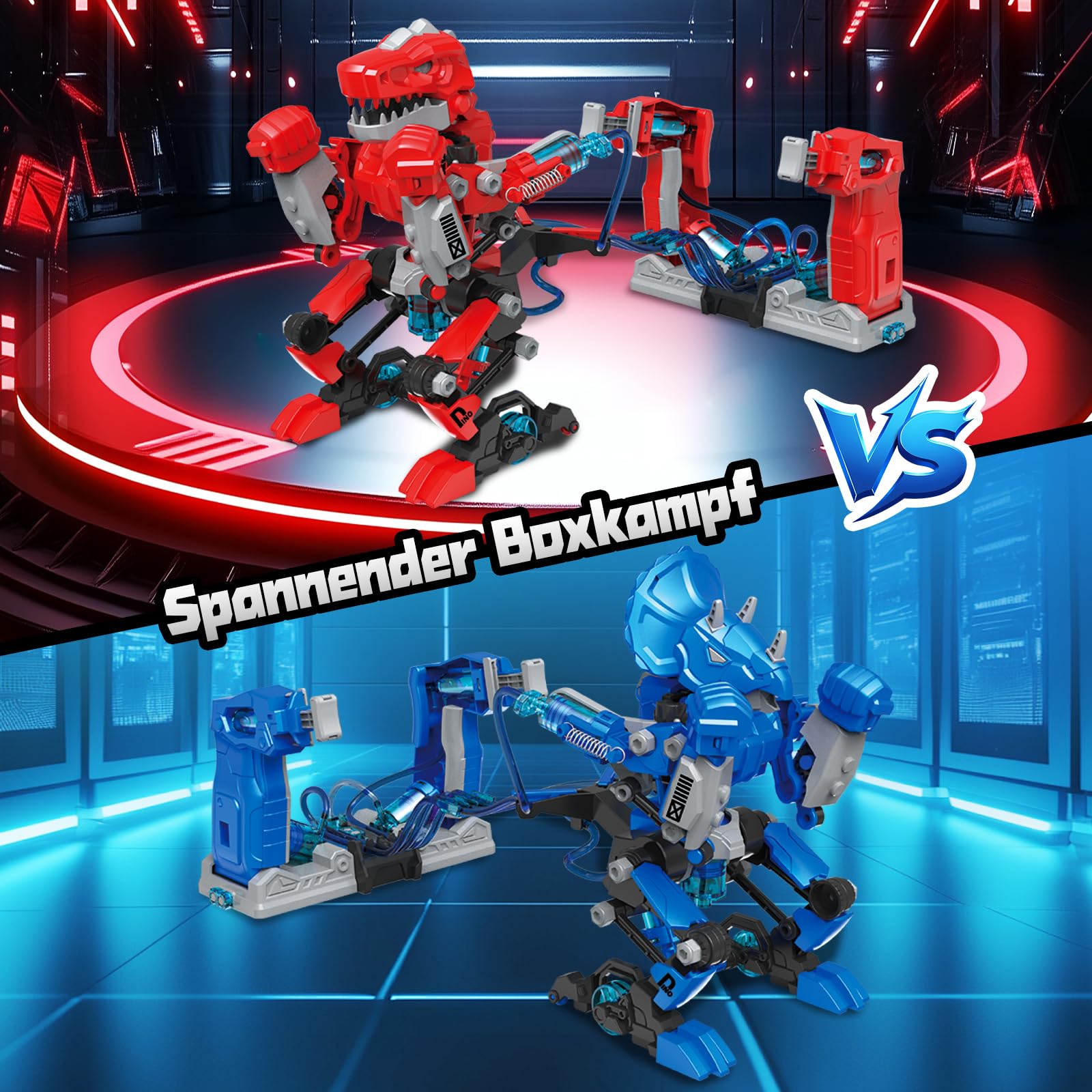 Ulikey Hydraulische Box-Bots, Das Roboter-Duell, Bauen Sie Zwei Hydraulisch Betriebene Boxroboter, mit Joystick und Hydraulik, Roboter Bausatz Kinder Spielzeug Geschenke ab 8-14 Jahre Jungen