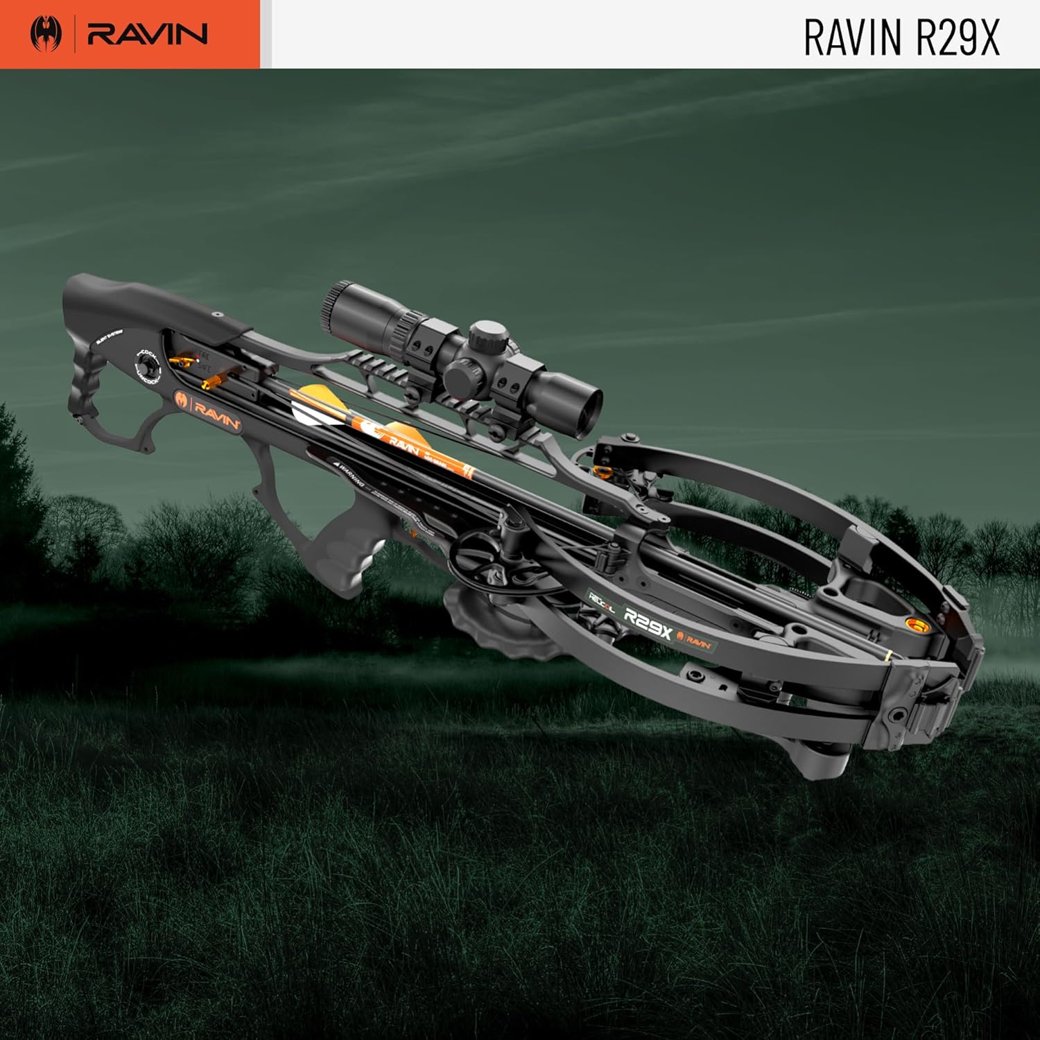 RAVIN R29X Crossbow Package - High-Performance Compact Bow, 450 FPS Power, and Illuminated Scope - Ideal for Hunting & Archery