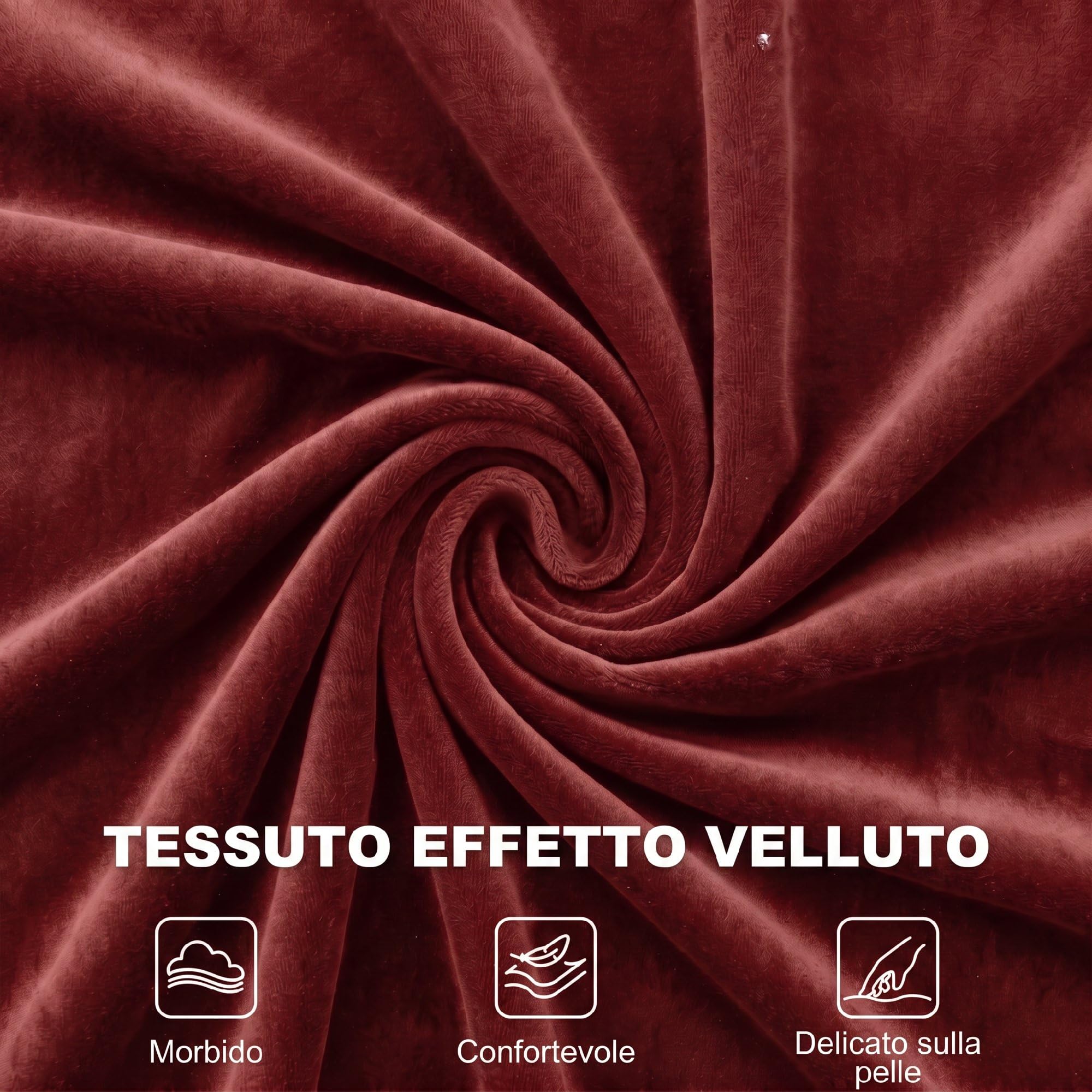HOMCOM Poltrona Camera da Letto in Stile Francese, in Velluto, Rosso Vino