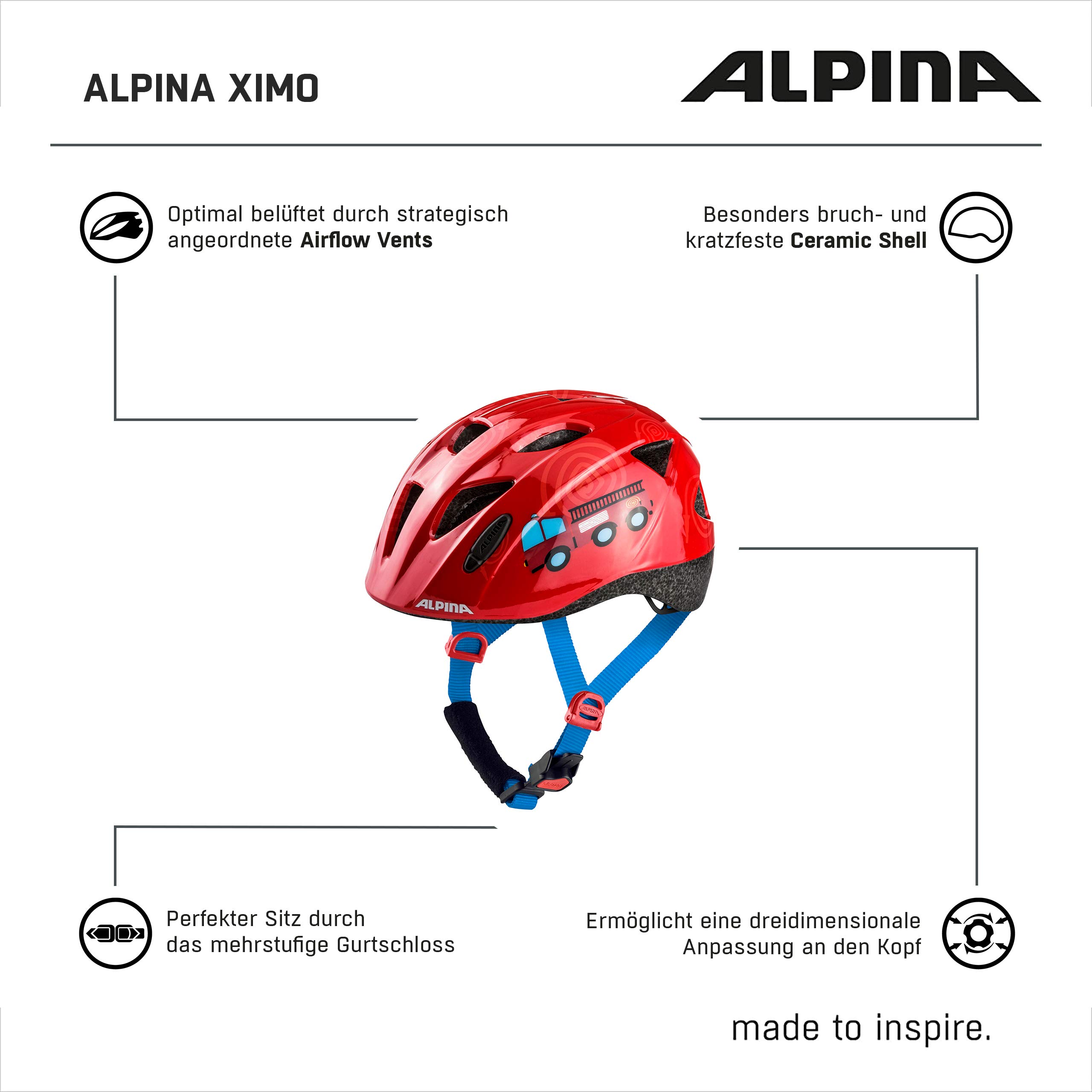 ALPINA Unisexe - Enfants, XIMO Casque de vélo