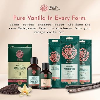 Prema Vanilla 11 Pcs Organic Madagascar Bourbon Vanilla Beans, Grade A