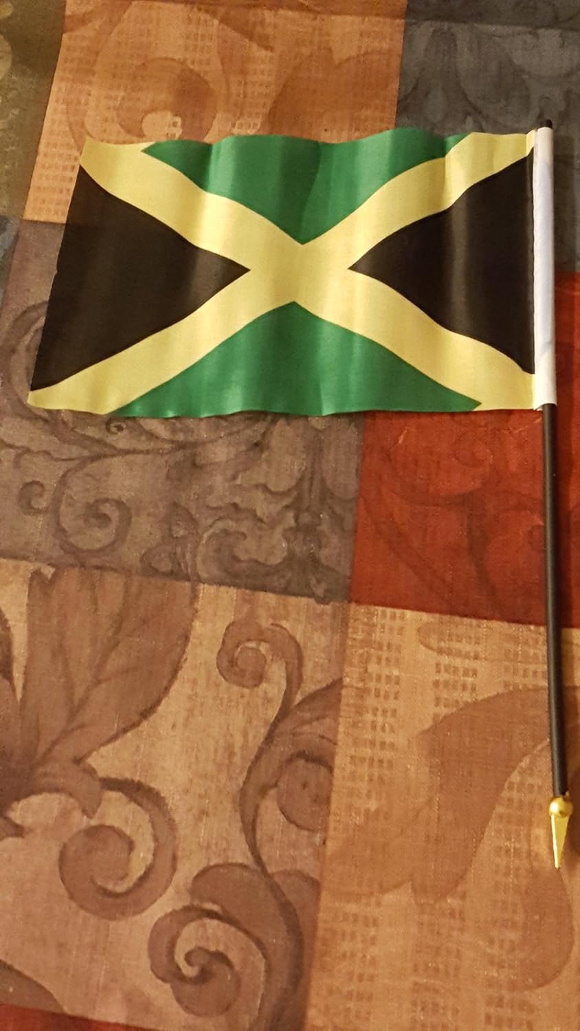 JAMAICA small 4 x 6 inch mini country stick flag .. new image 2