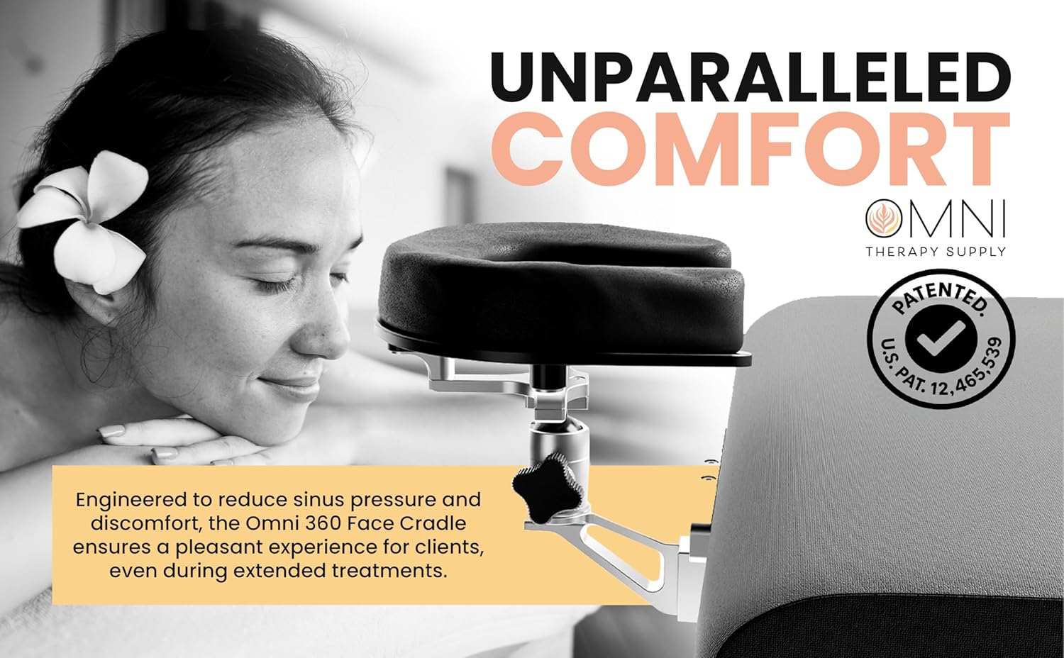 Omni 360 Face Cradle – Fully Adjustable Massage Table Headrest with Ball Joint | Ergonomic, Built to Last Design | Never Buy Another Face Cradle Again | Fits Most Tables