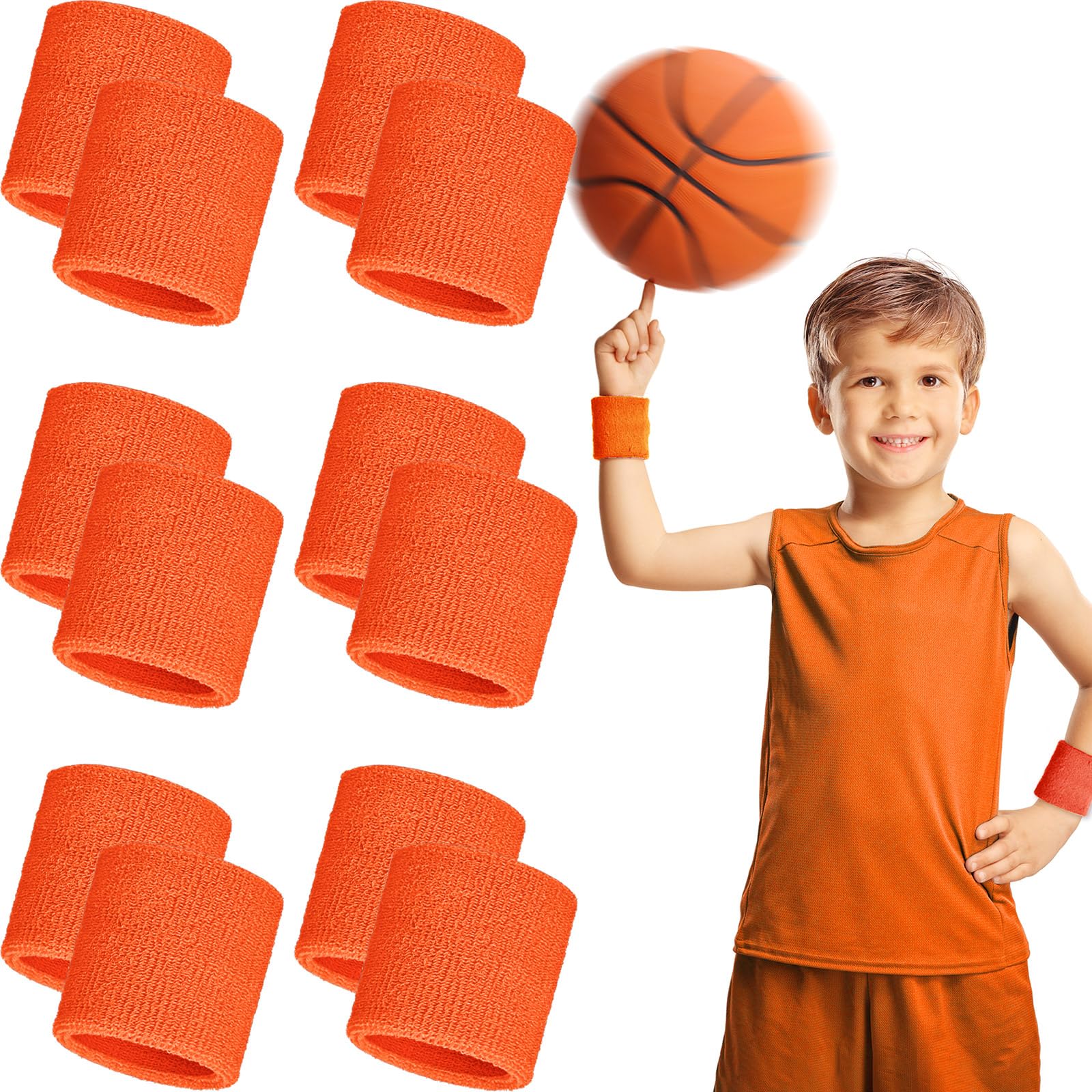 Bememo 12 Pcs Sweatbands Wrist Bands