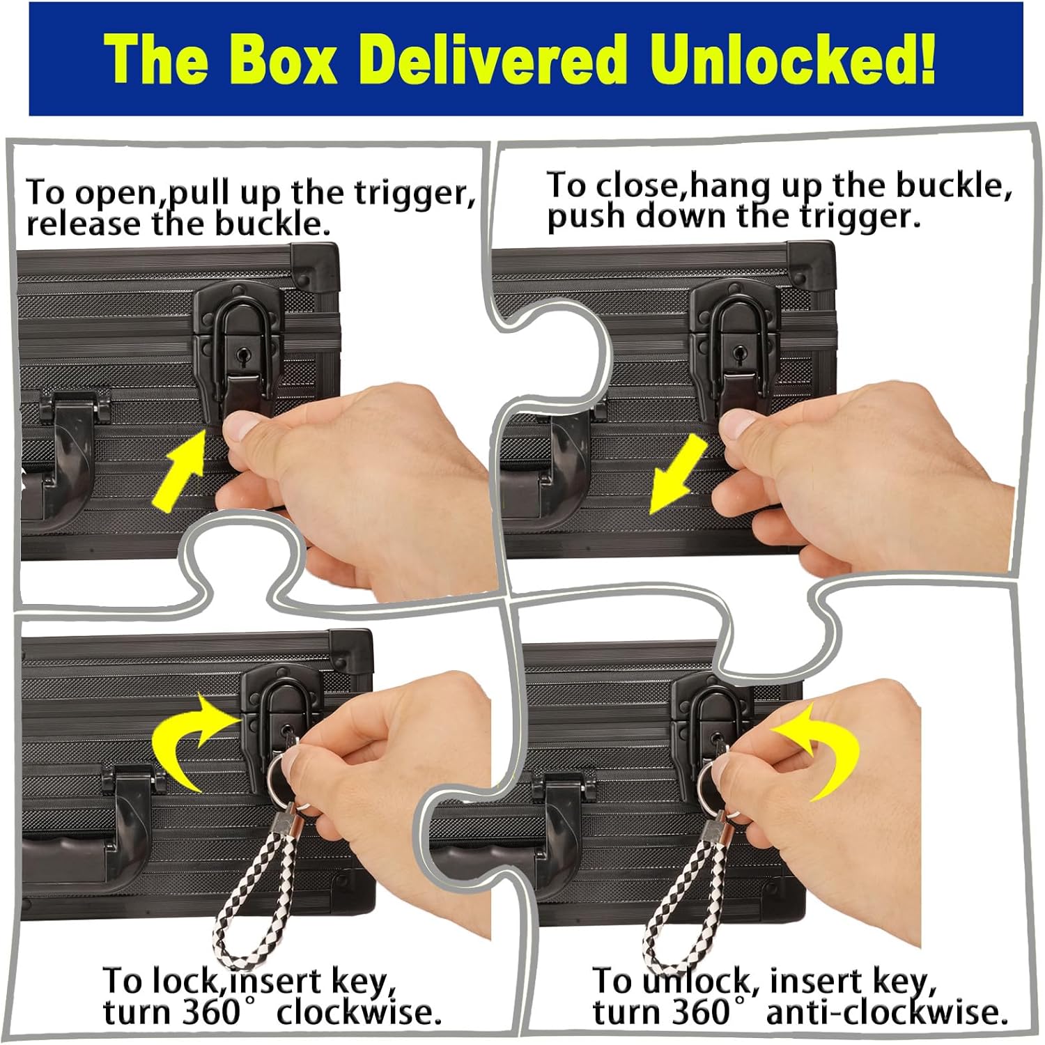 Lockable Portable Card Storage Box with Key Lock with Handle and Shoulder Strap for Toploader,Graded Card, Sports Collection,Storage and Trading