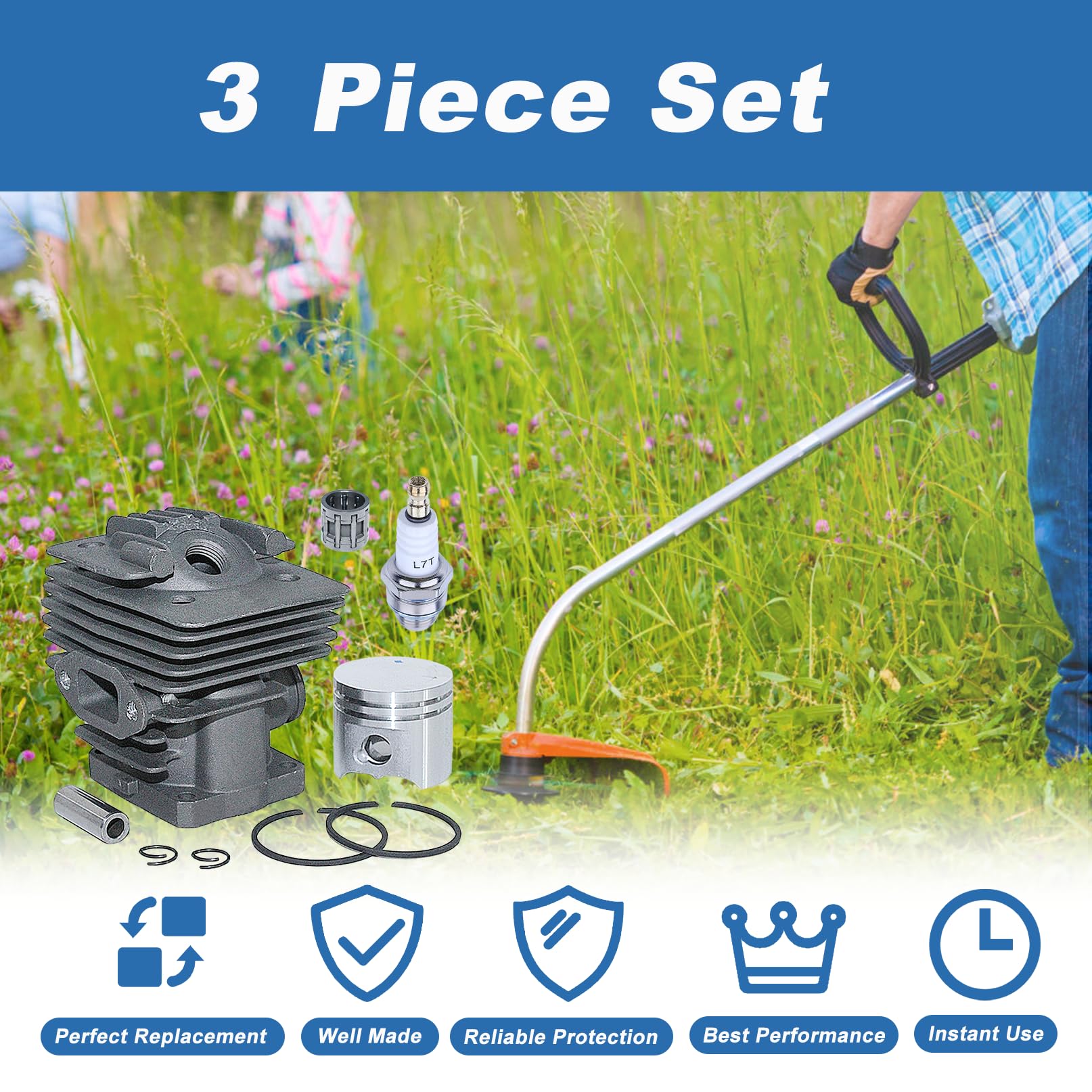 38mm Zylinderkolben Kit Für Stihl FS220 FR220 FS180 FS220K Freischneider Ersetzen Sie 4119 020 1204.