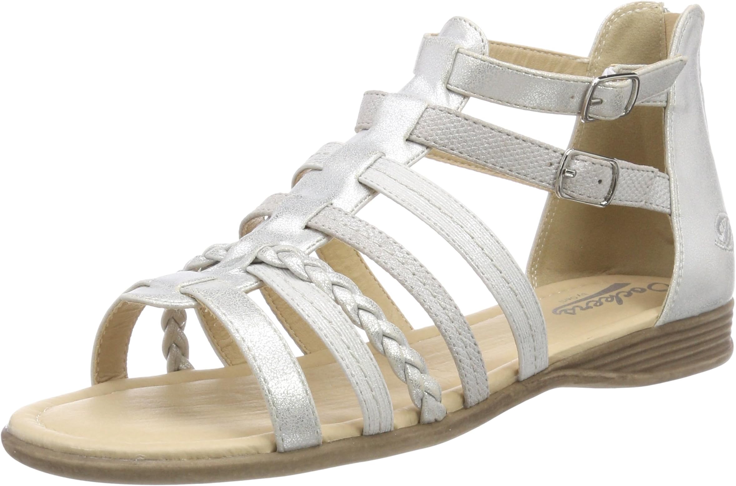 Dockers by Gerli Men's Ankle Strap Sandals, Brown Silber 550, 8.5