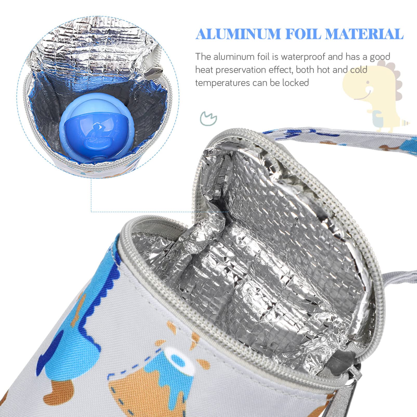 Toyvian Bolsa Aislante para Biberones Diseño De Cartoon Portátil Y Térmica para Cochecitos Y Mochilas Mantiene La Leche Caliente Salidas