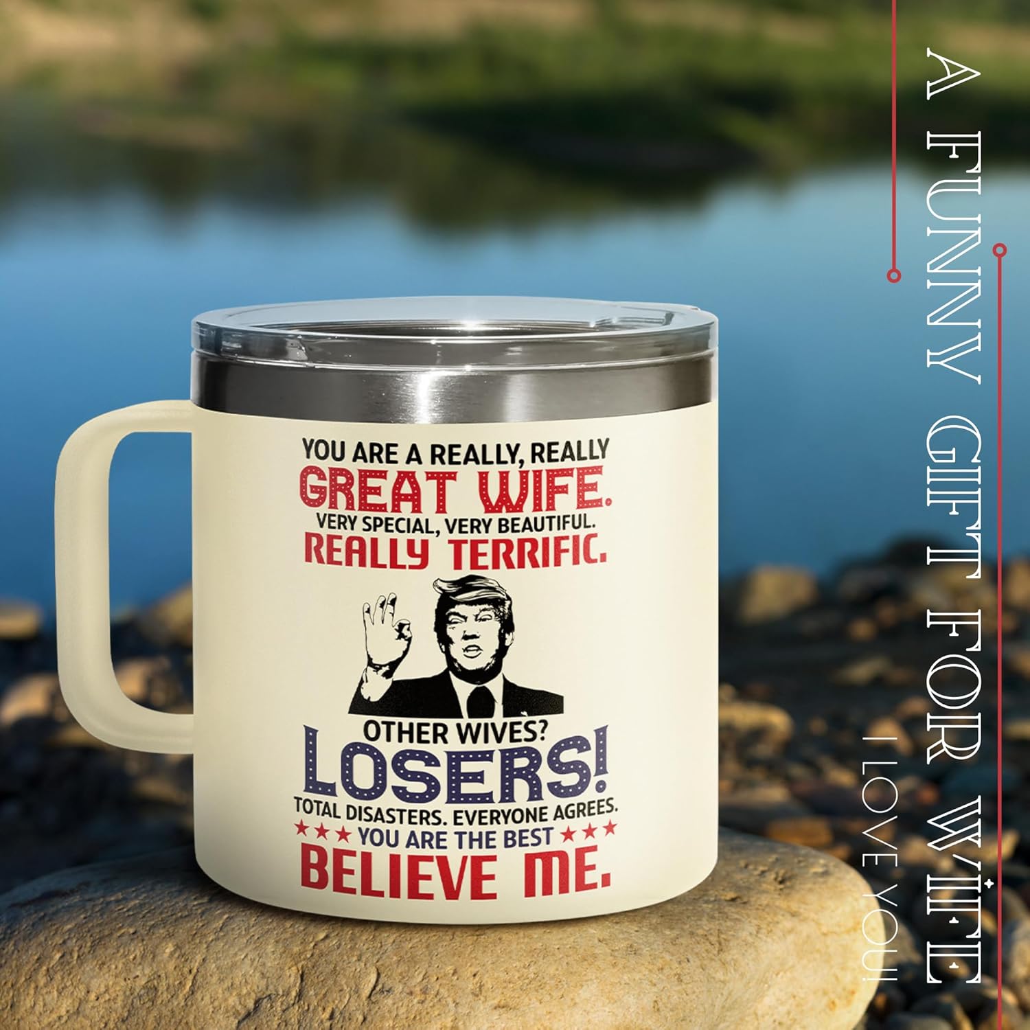 Gifts for Wife from Husband - Wedding Anniversary for Women, Birthday, Mothers Day, Christmas Wife Gifts for Her - Romantic Love Gift for Her - 14 Oz Stainless Steel Coffee Mug - Image 7