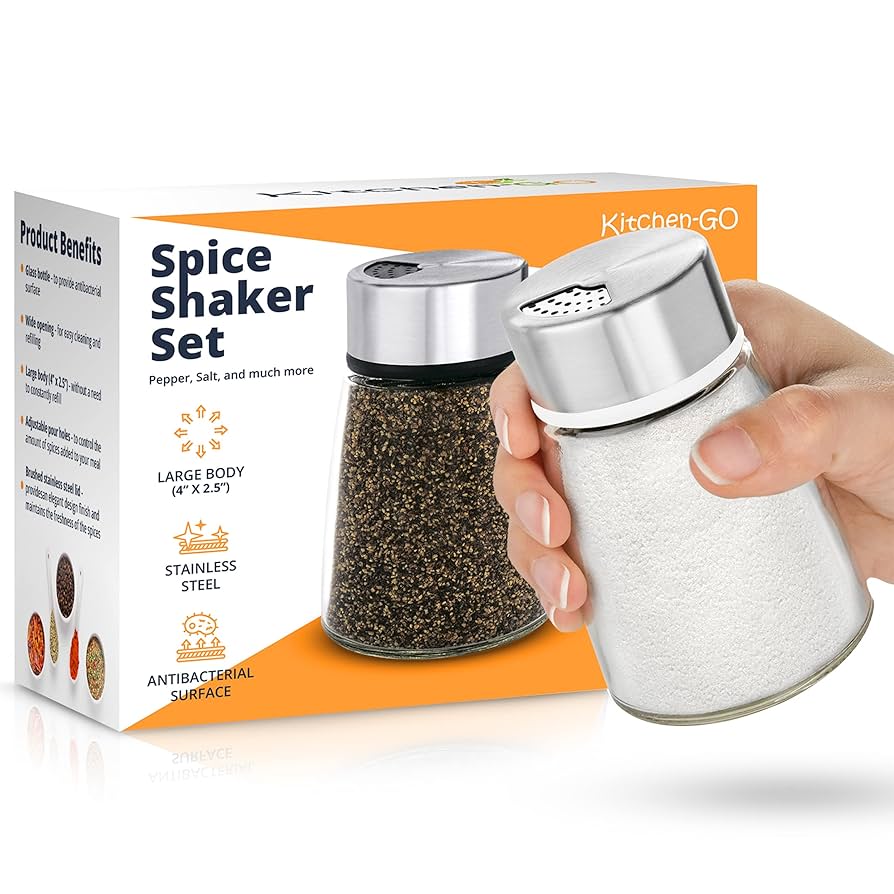 Amazon.com: Salt and Pepper Shakers Set with Adjustable Pour