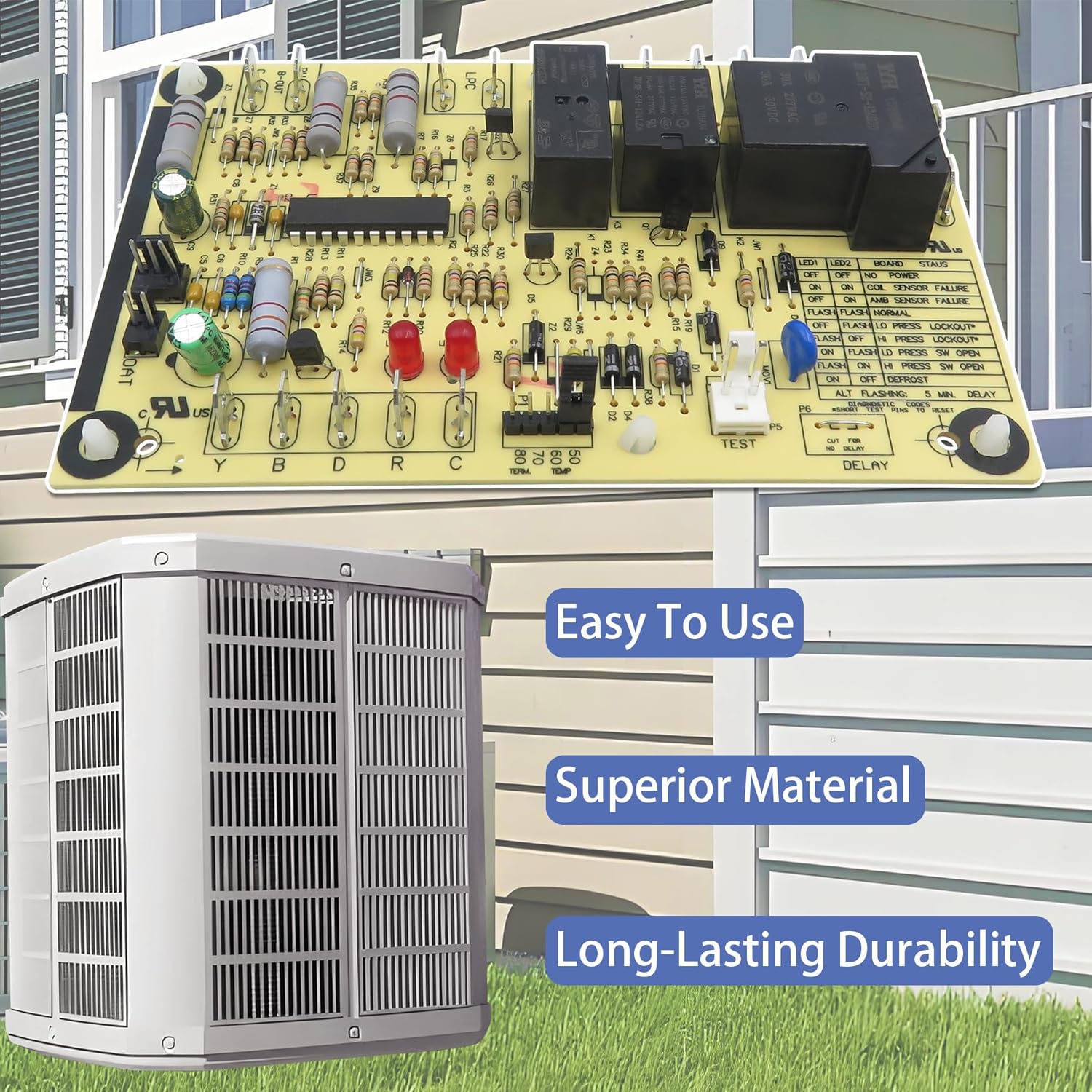 47-21517-22 OEM Upgrade Heat Pump Control Board Defrost Control Board Circuit Board 47-21517-22,Replace for 47-102685-07
