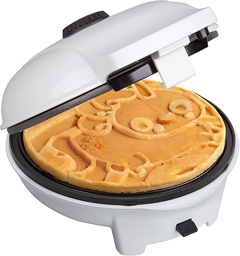 Miniatura 9 de Máquina gigante para hacer panqueques y waffles de 8 pulgadas con 4 platos extraíbles, hace grandes panqueques de unicornio o narval que hacen que