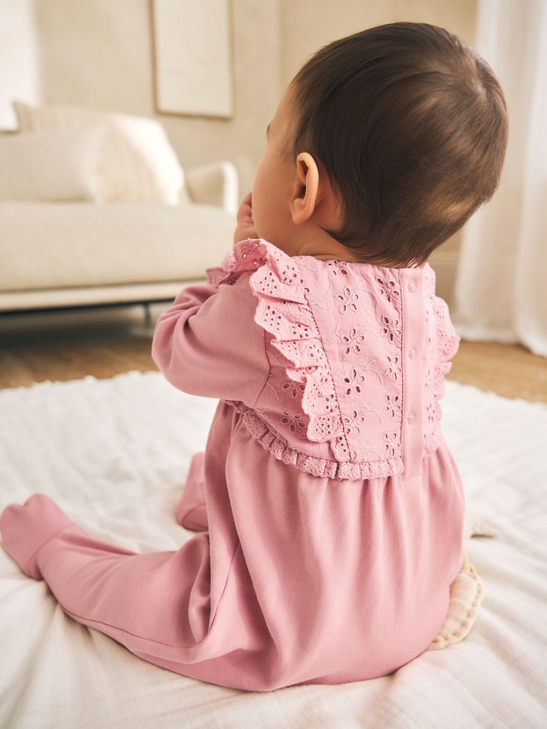 NEXT Bebés niña Pack de 3 Pijamas Tipo Pelele de bebé