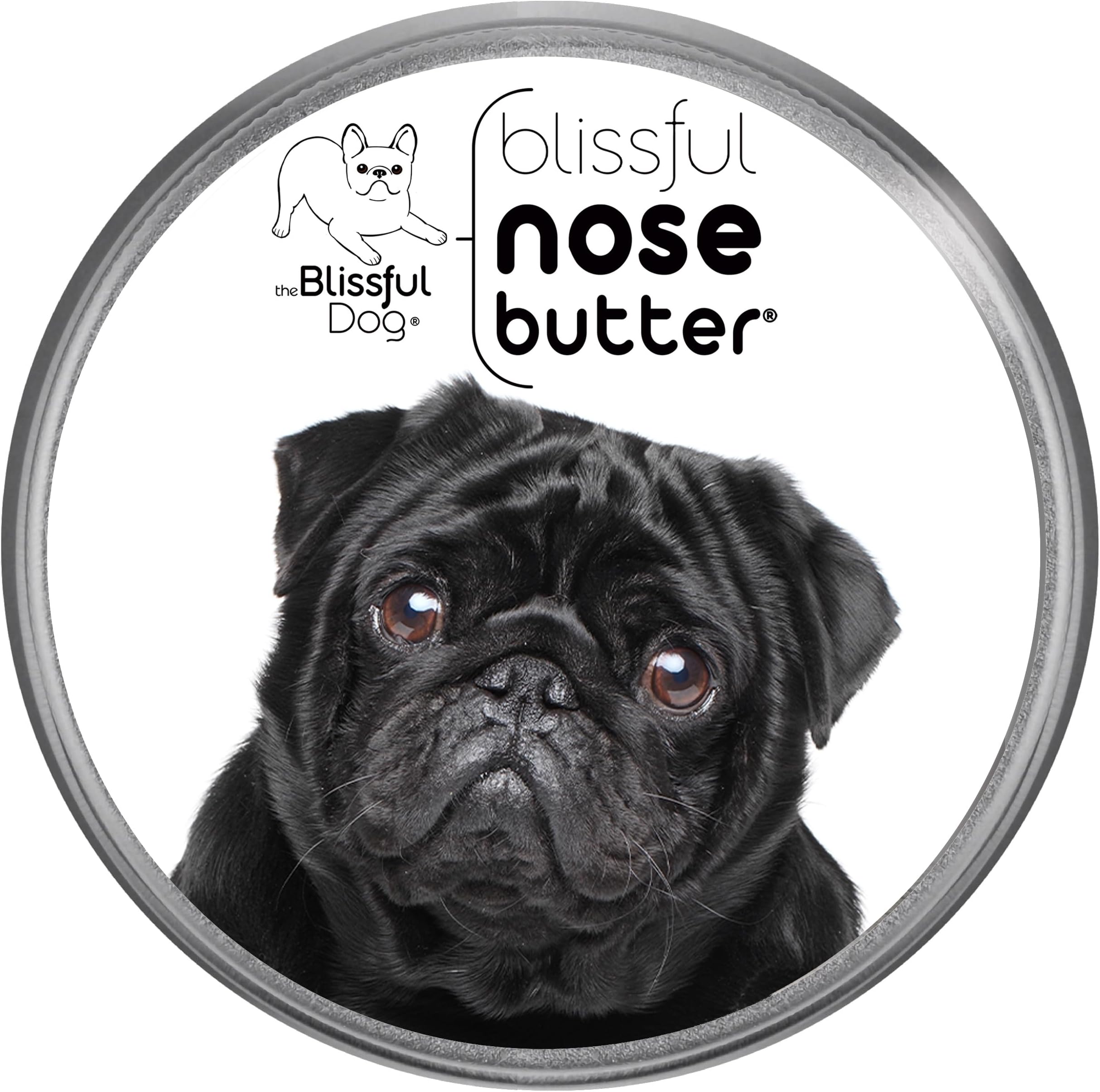 Black Pug Nose Butter, Versatile Dog Nose Balm for Dry Nose, Handcrafted Nose Moisturizer, Easy-to-Apply Dog Essentials, Unscented, 1 oz.