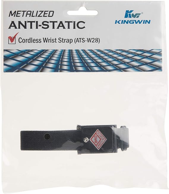 Kingwin Anti-Static Cordless Wrist Strap, Protect Your PC from Static Electricity. Adjustable Strap Fits Your Wrist Comfortably, Ground Yourself when Working on Sensitive Electronics