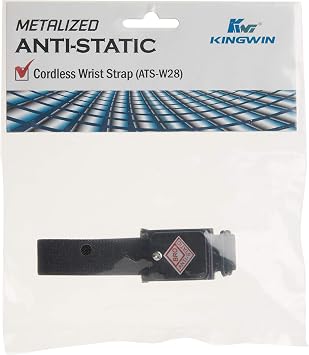 Kingwin Anti-Static Cordless Wrist Strap, Protect Your PC from Static Electricity. Adjustable Strap Fits Your Wrist Comfortably, Ground Yourself when Working on Sensitive Electronics