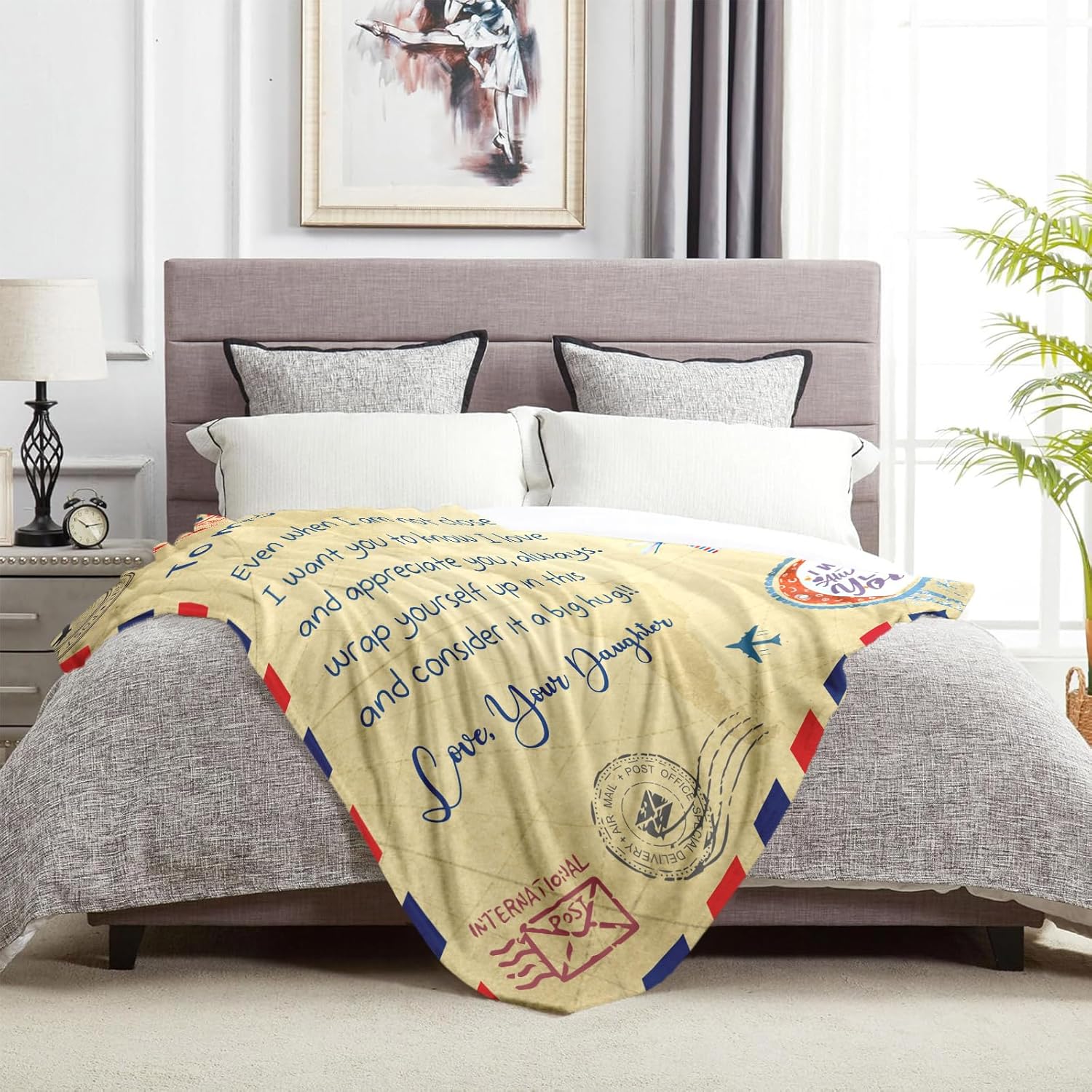 Valentines Day Dad Gifts from Daughter, Birthday Gifts for Dad from Daughter, Dads Birthday Gift Ideas Throw Blanket 60''x50'', Presents for Father from Daughters, Father Bday Gift from Daughters - Image 6