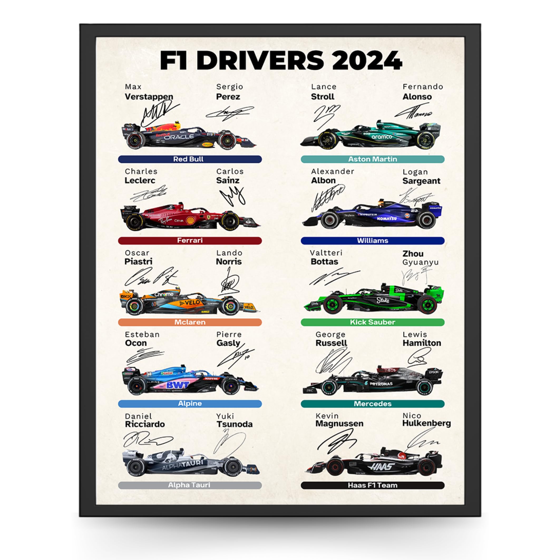 InkFlow Car Racing Poster - Sports Car Racing Art - Gift for Men, Women - Great Wall Decor for Garage, Living Room or Office - 8x10 UNFRAMED Wall Art