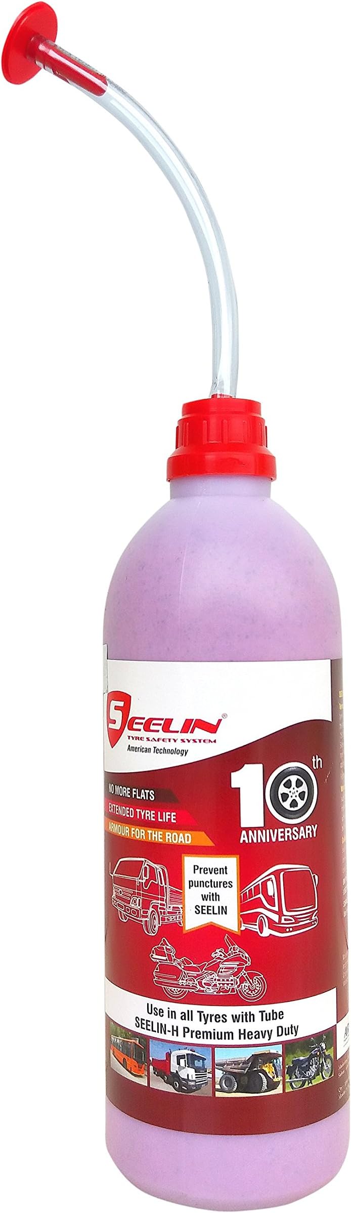 Seelin (700ml) Anti Puncture Tyre Sealant for All Two Wheelers Tube Tyres