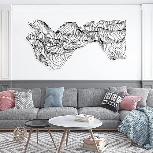 Arte abstracto de pared de metal, moderna decoración de pared de metal de lujo, decoración de pared de metal, escultura de pared de metal moderna,