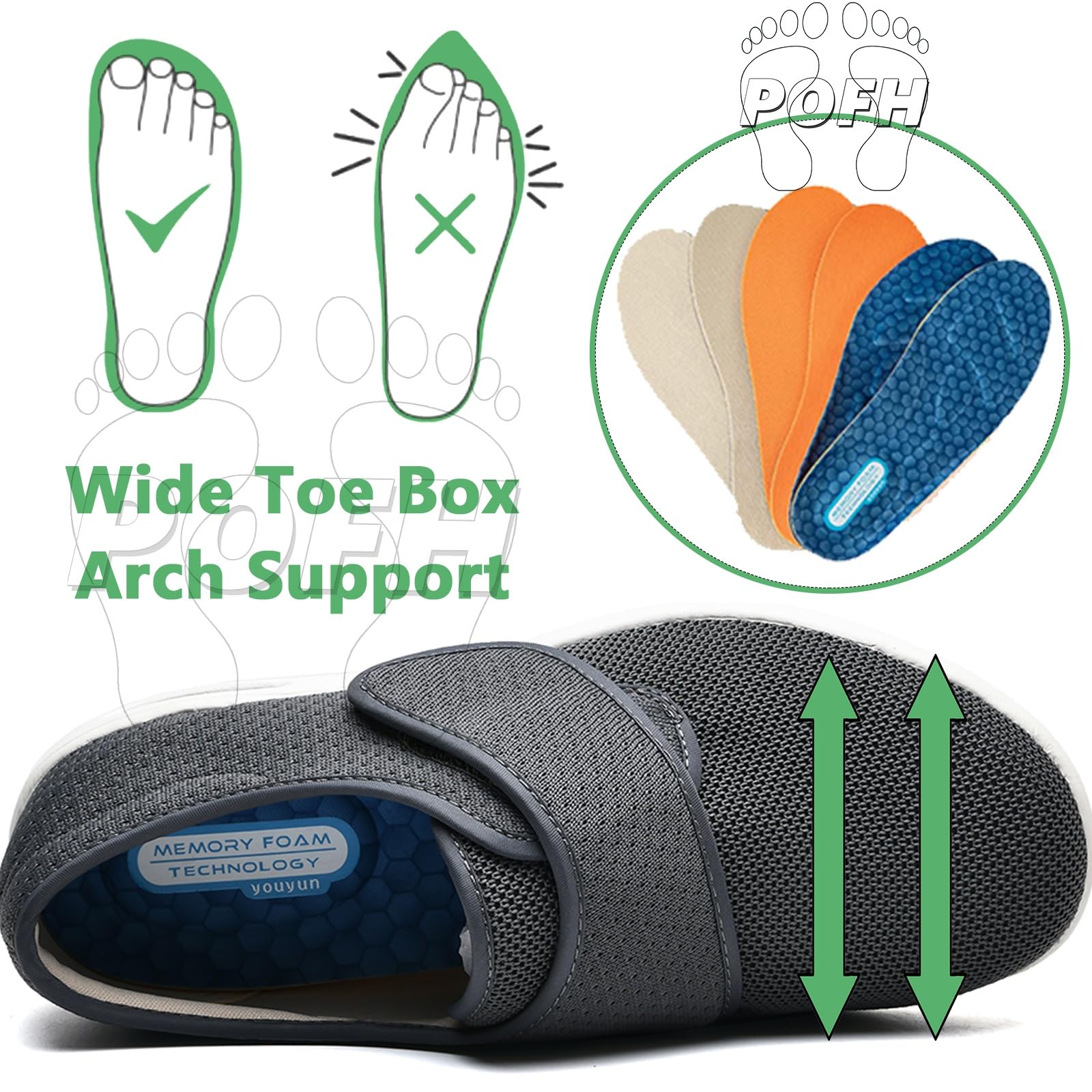 Scarpe Per Diabetici Donna - Sneakers Ortopediche Con Cuscino D'Aria | Comode E Antiscivolo - Foto 2