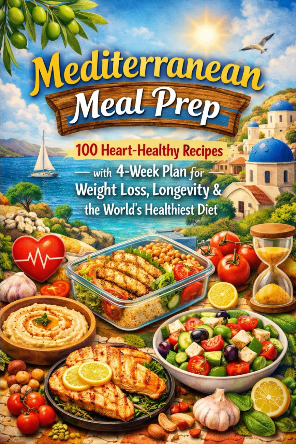 Mediterranean Meal Prep: 100 Heart-Healthy Recipes with 4-Week Plan for Weight Loss, Longevity & the World's Healthiest Diet (Meal Prep Series)