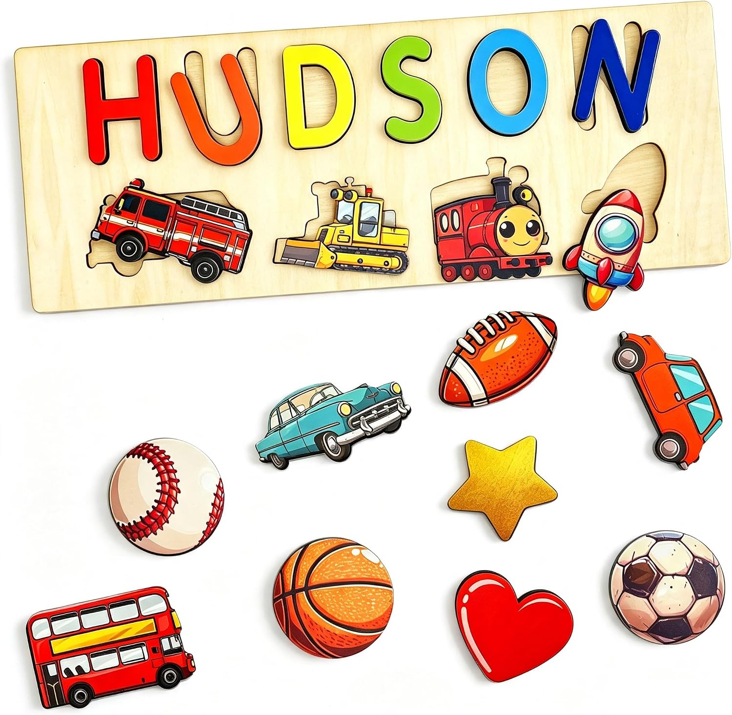Personalized Wooden Name Puzzle for Toddlers