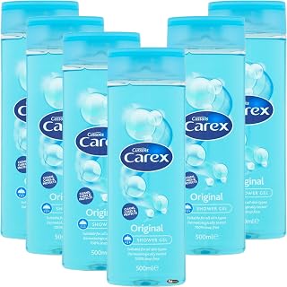 Carex Shower Gel Original 500ml 100% Soap Free for Sensitive Skin (Pack Multipack of 6)