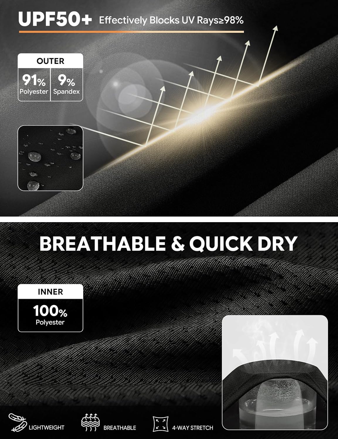 baleaf Women's Hiking Cargo Skort High Waisted Golf Travel Athletic Skirts with Pocket Water Resistant Sport Skorts - Image 4