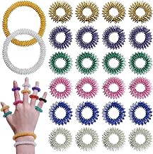 26 Stück Akupressur Ring Massageringe für Finger Akkupressurringe Finger Massageringe Fingermassagering Akupressurring für Stress Reduzierstück für Kinder Erwachsene(6 Farbe)