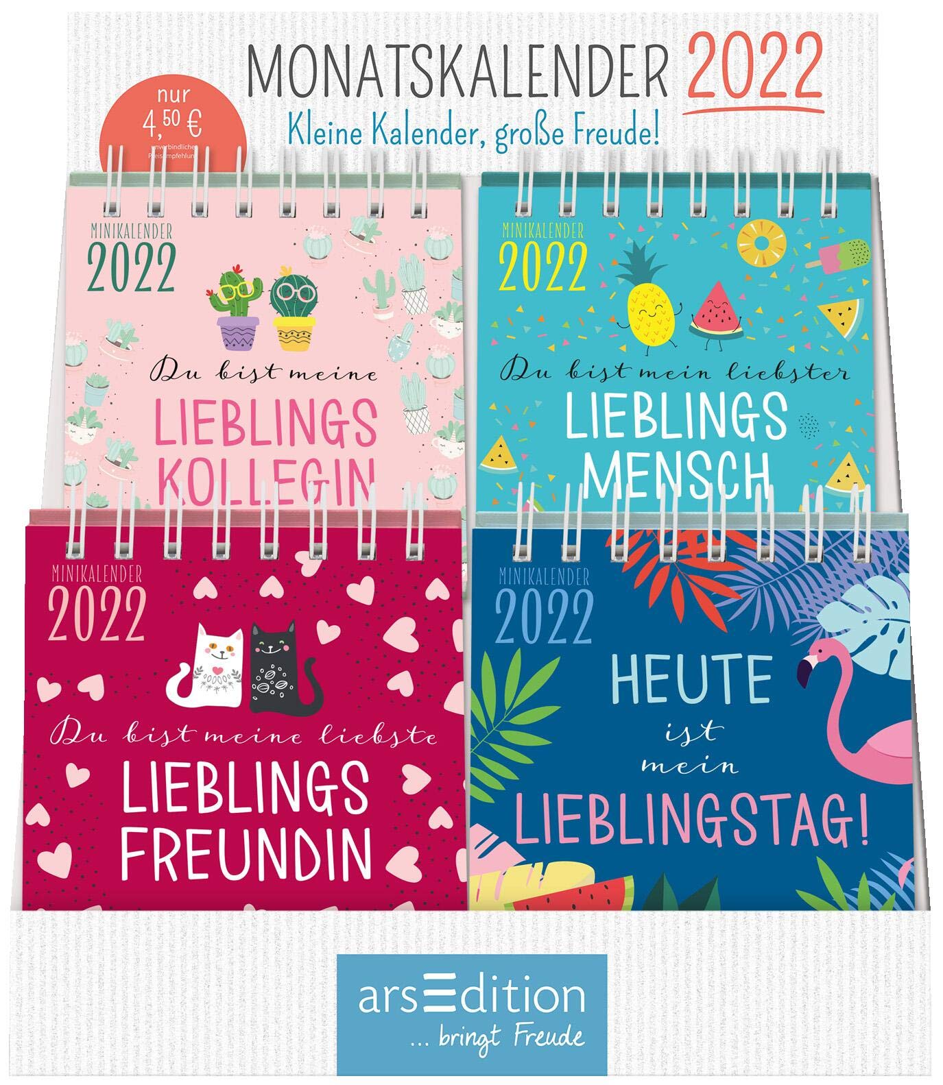 Display Minikalender 2022. Mit 4 x 5 Ex.