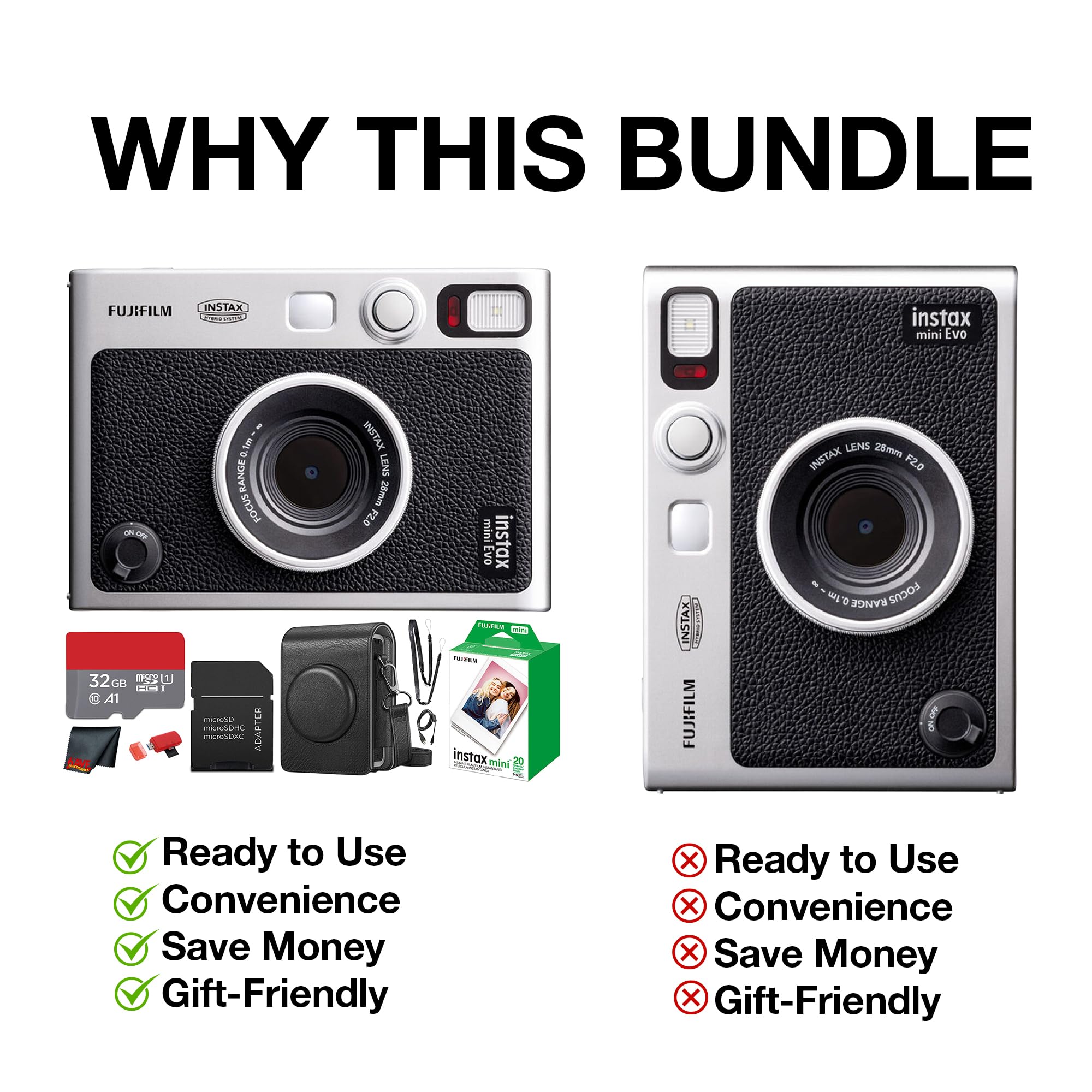 Amazon | Fujifilm Instax Mini EVO ハイブリッドインスタントフィルム